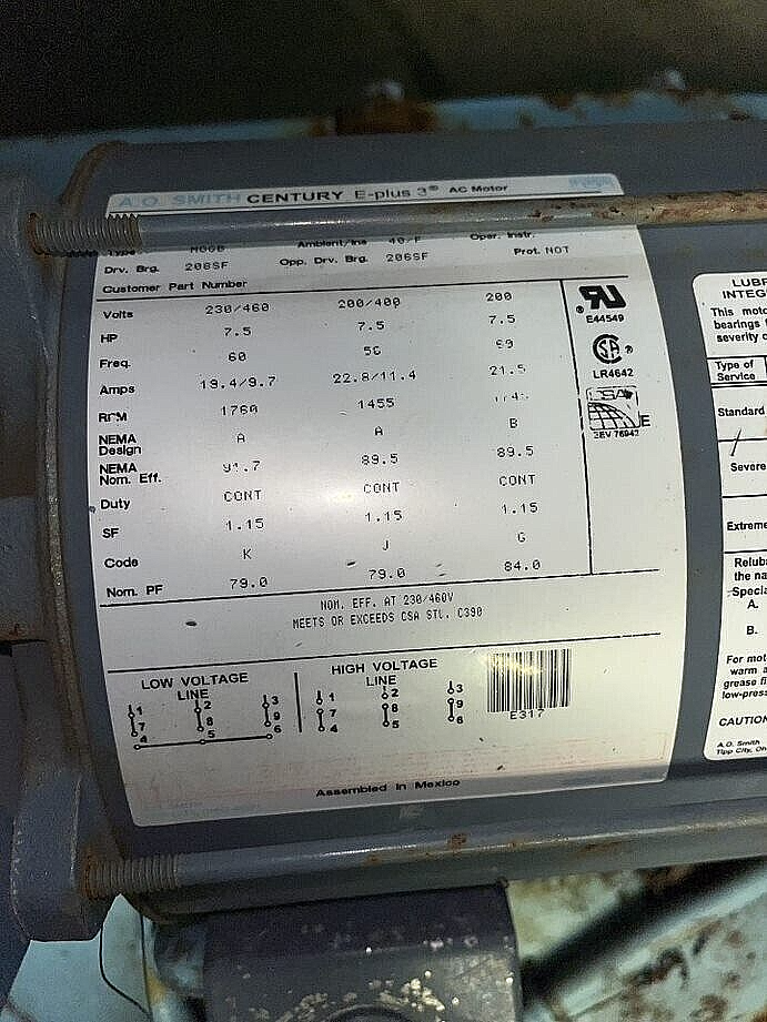 D24025 Balance Motor, A.O Smith 132126M