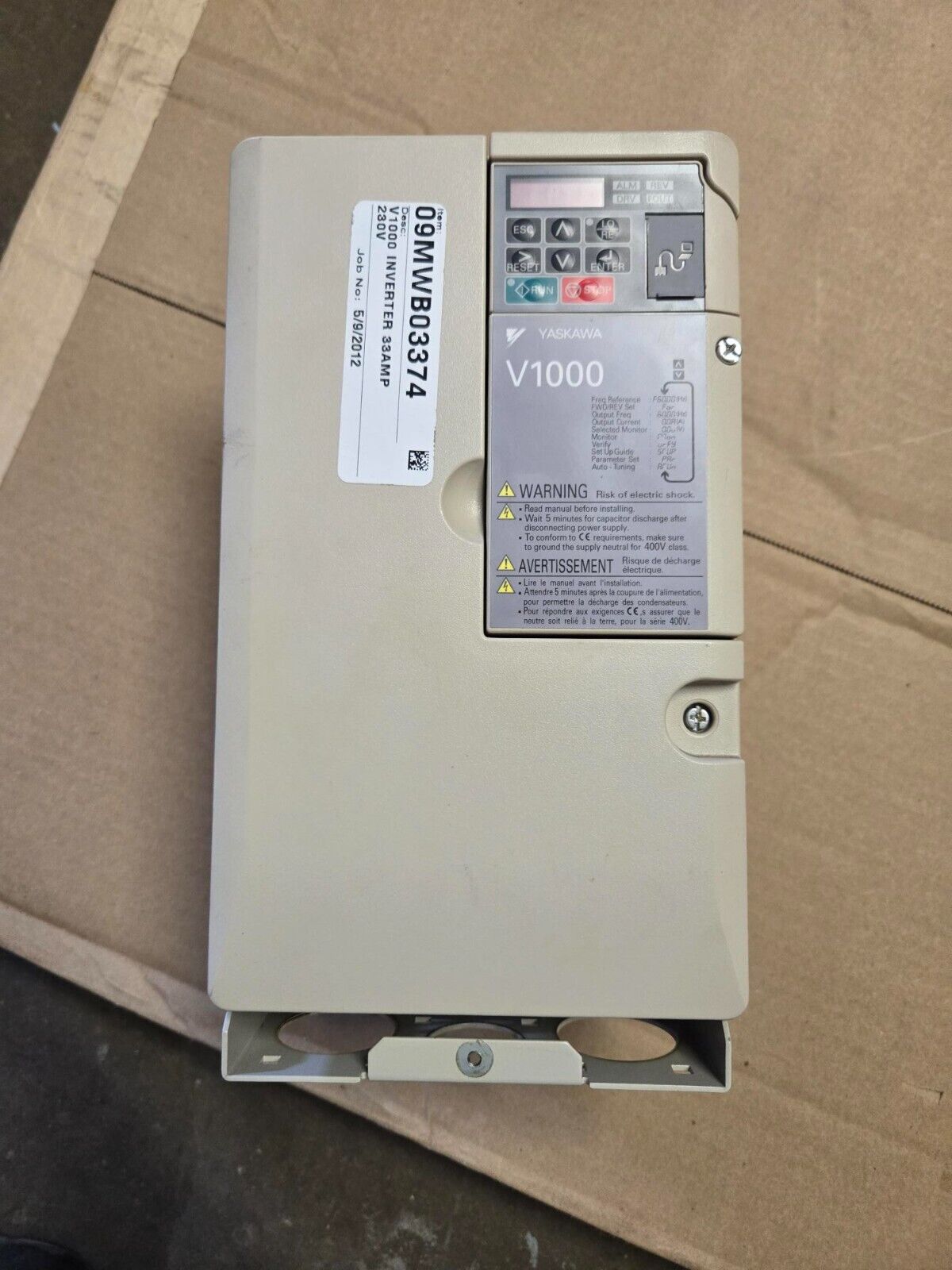 Used Milnor 09MWB01174, Inverter V1000 11Amp, 230v