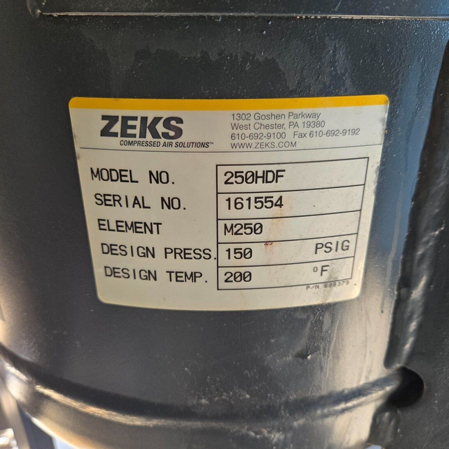 Used ZEKS 250HDF Mist Eliminator