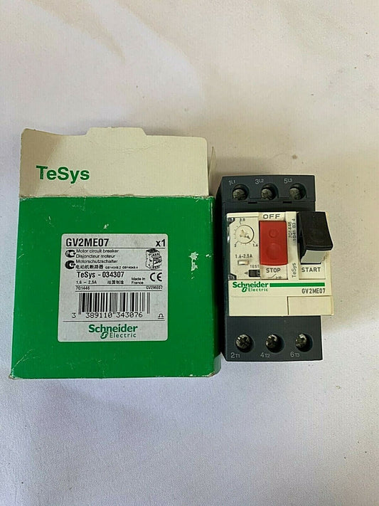 Schneider Electric GV2ME07, TeSys GV2 Manual Starter and Protector,1.6 to 2.5 A