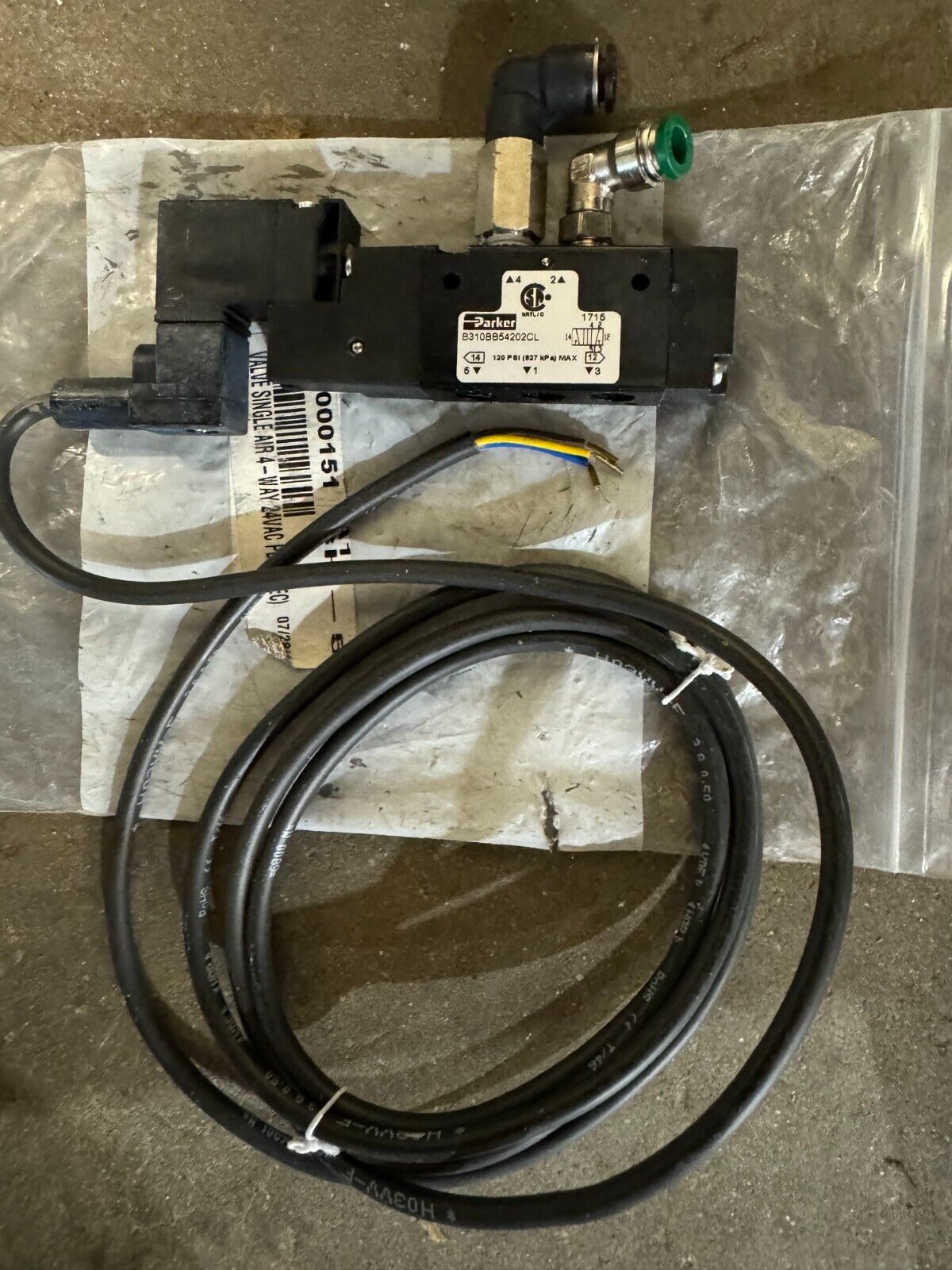 VALVE SINGLE AIR 4-WAY 24VAC PB3