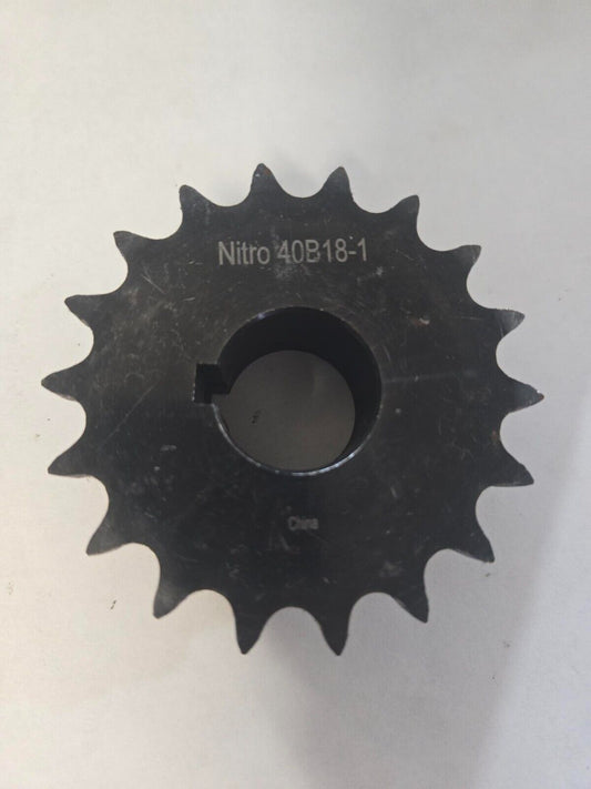 Nitro 40B18 1" Finished Bore Sprocket (40BS18H-1)