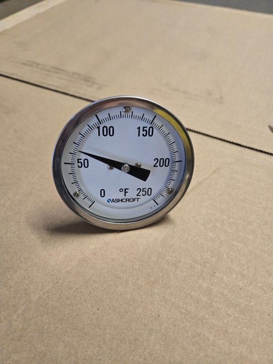 New ASHCROFT 3" BIMETAL THERMOMETER 30CI60R025 0/250F