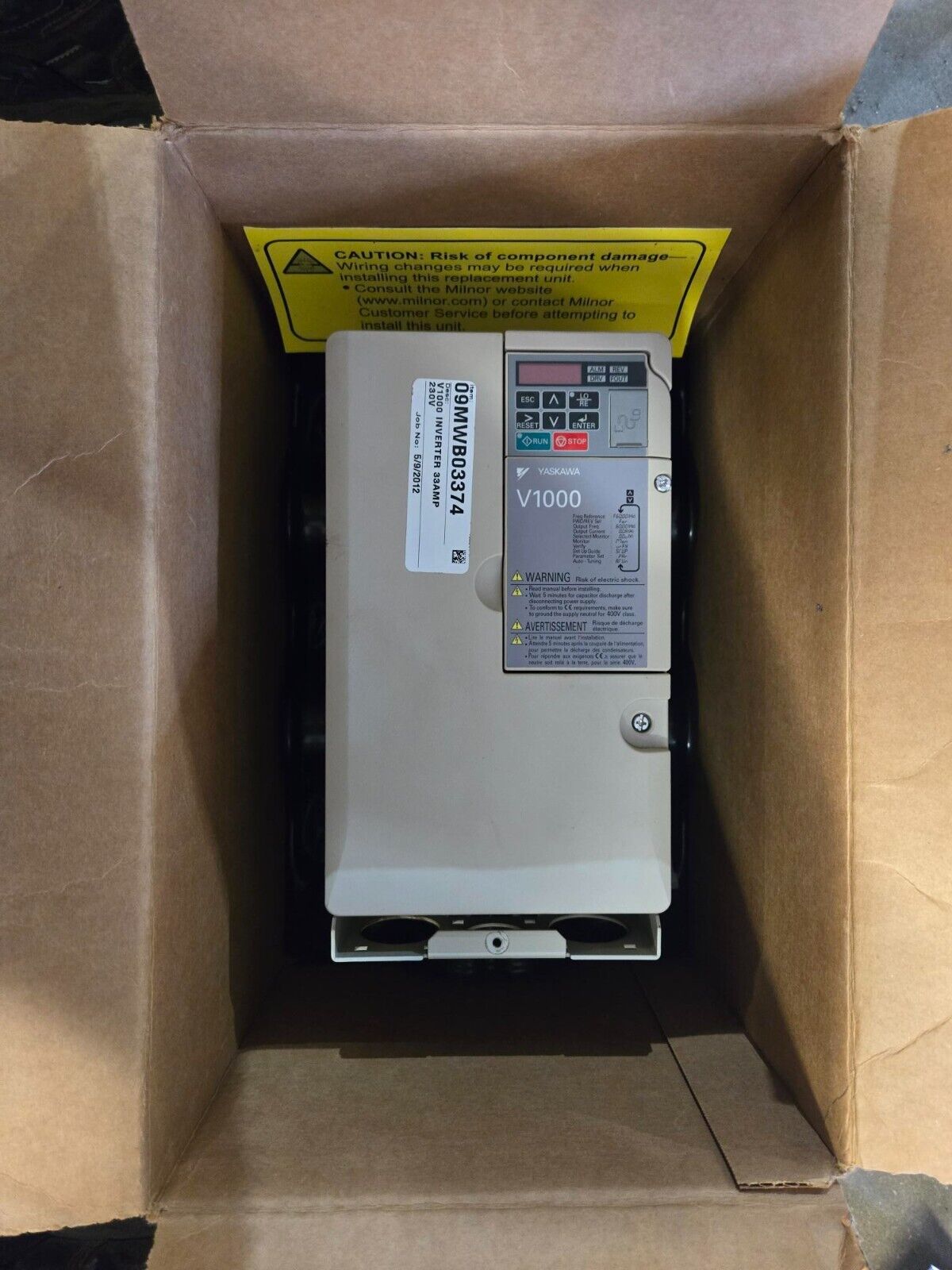 Used Milnor 09MWB01174, Inverter V1000 11Amp, 230v