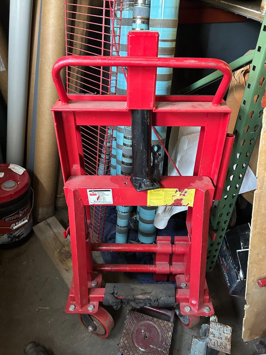 Dayton 13V414 2 Pk 4,000 Lb Load Cap Red Steel Machinery Mover Hand Truck