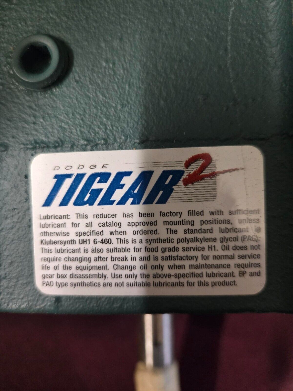 Tigear CD15Q30R56 w/ Reliance 1/3 HP motor