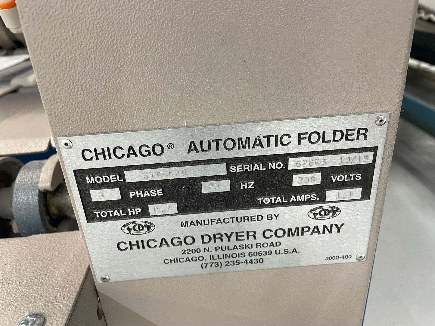 Chicago Skyline S-10-2000 Sheet Folder